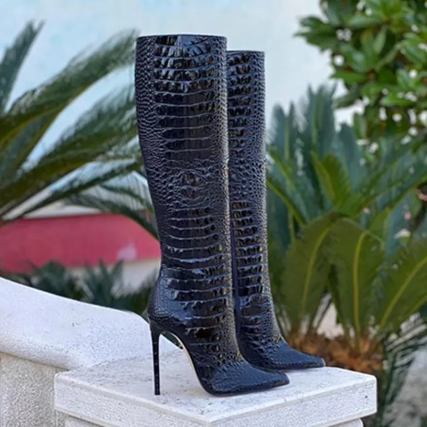 SHARLENE CALZATURE Boots-Black Coconut Boot - Cod. 30043