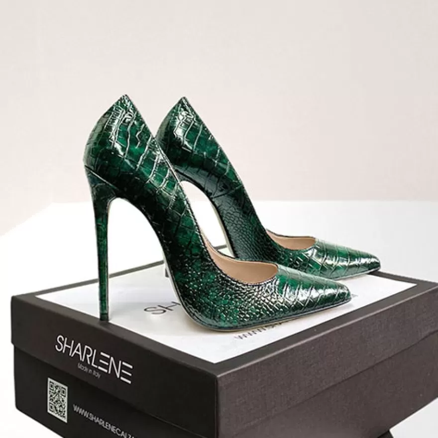 SHARLENE CALZATURE Decollete-Cloudy Green Coconut Pump - Cod. 29938