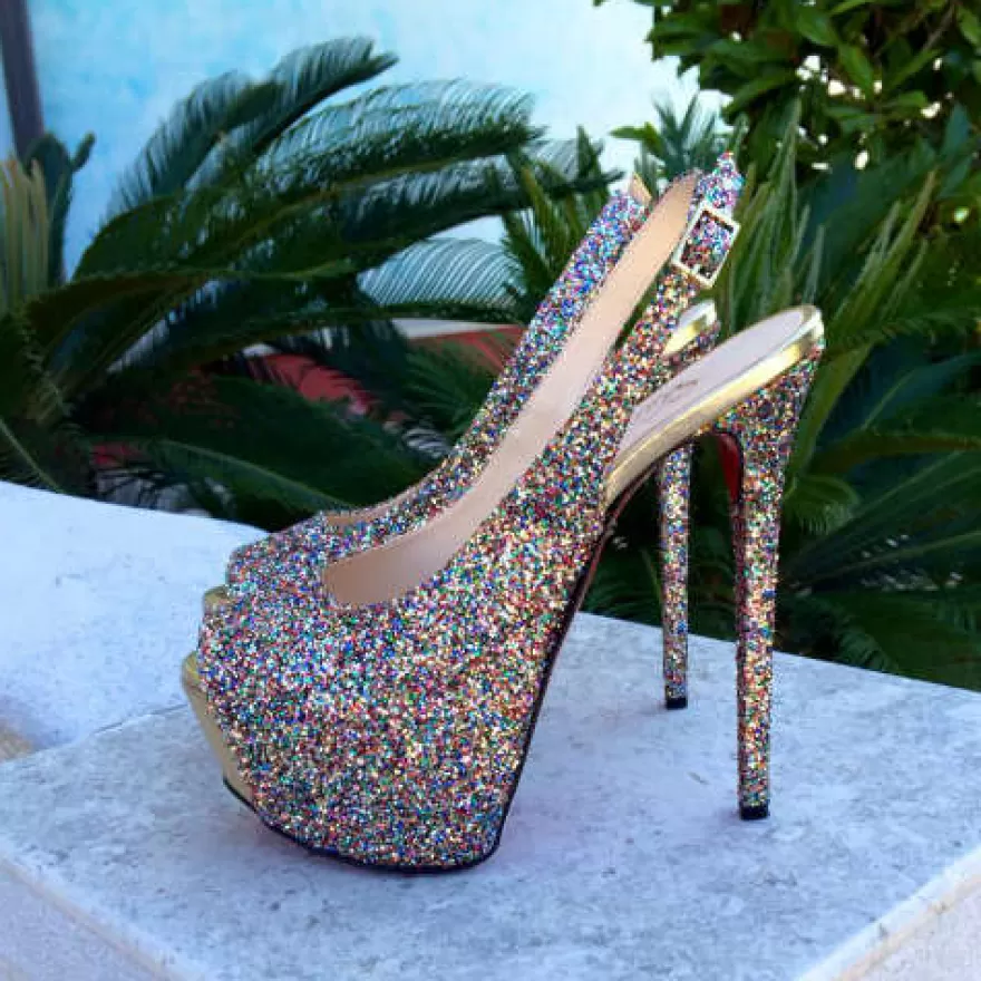 SHARLENE CALZATURE Decollete-Glitter Multicolor Pumps - Cod. 13768