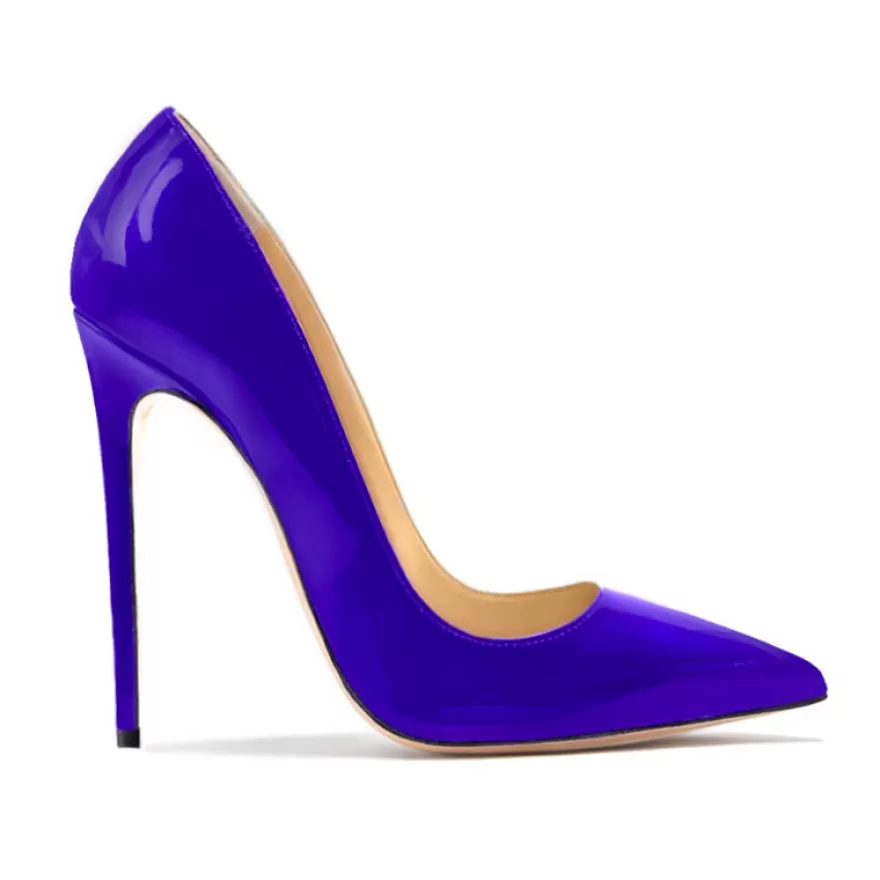 SHARLENE CALZATURE Decollete-Purple Patent Leather Pumps - Cod. 26480 Viola