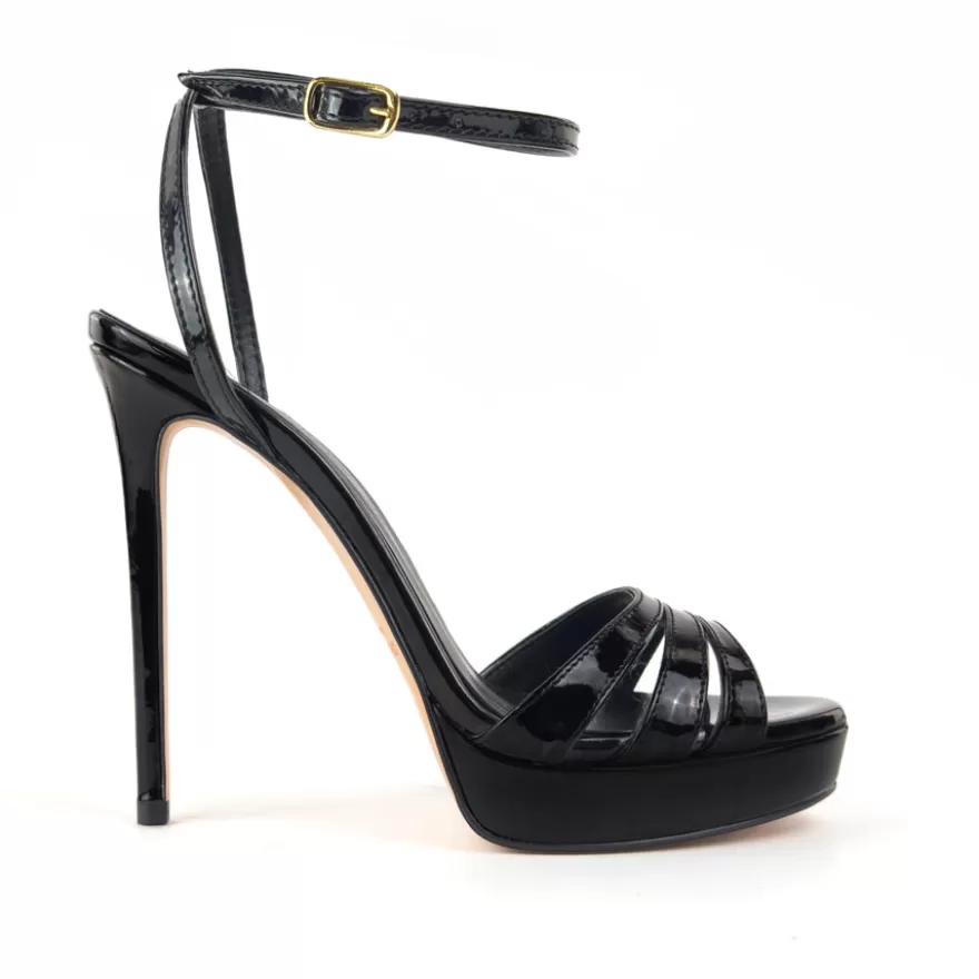 SHARLENE CALZATURE Sandals-Sandalo Vernice Nera – Cod. 42659 Nero