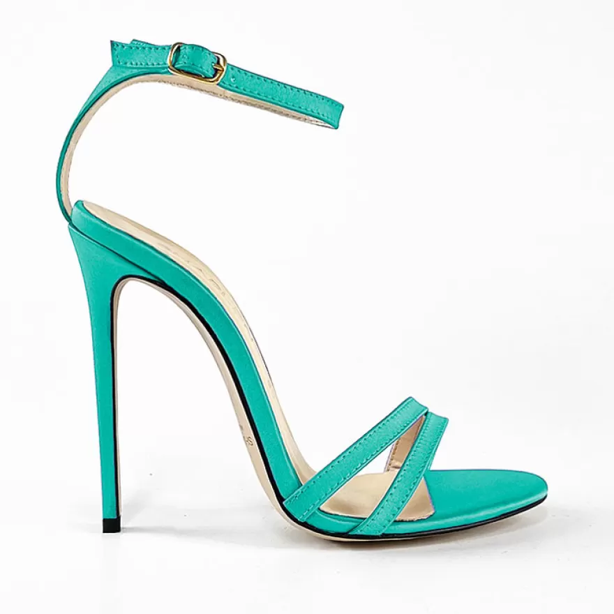 SHARLENE CALZATURE Sandals-Satin Sandal - Cod. 32947 Tiffany