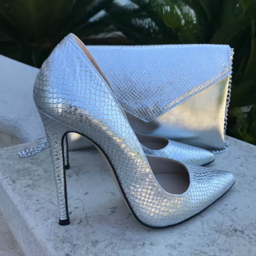 SHARLENE CALZATURE Decollete-Silver Python Decollete - Cod. 20964