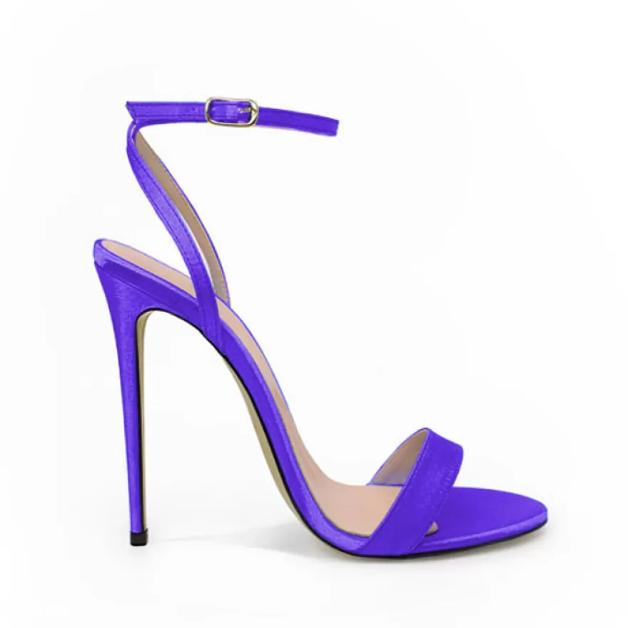 SHARLENE CALZATURE Sandals-Wisteria Satin Lace-Up Sandal - Cod. 31660 Glicine