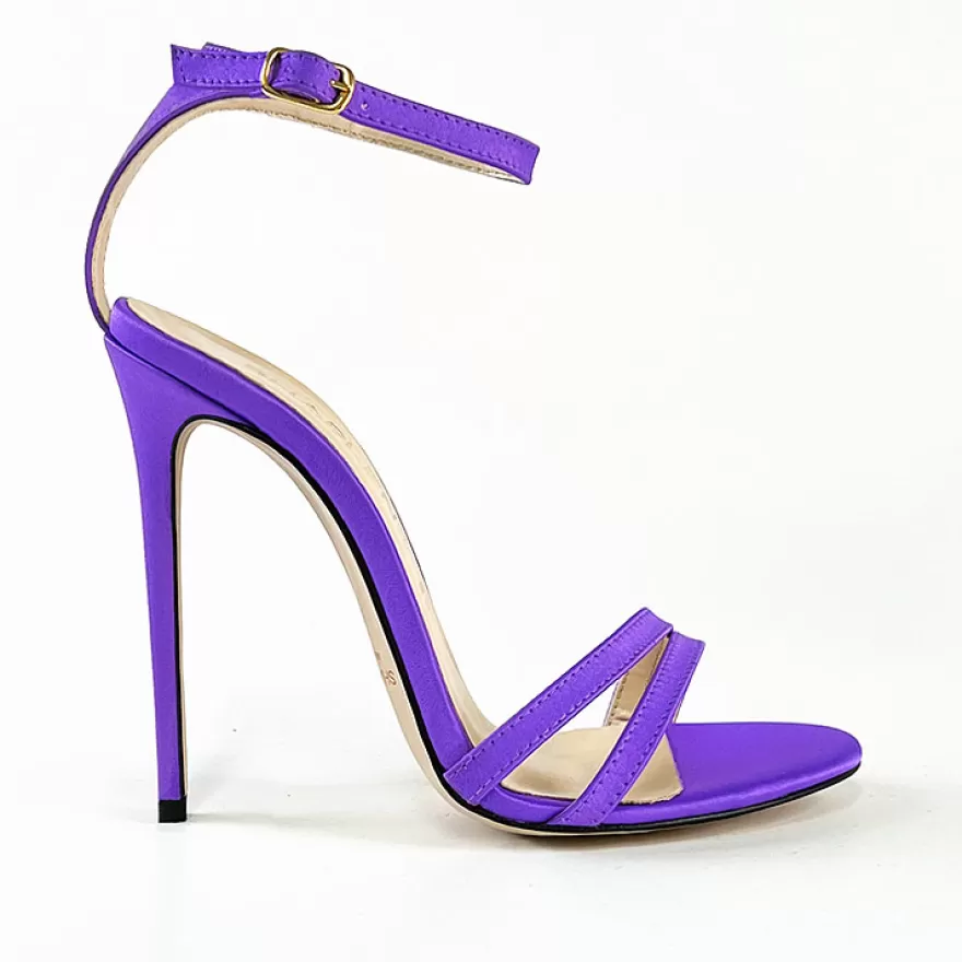 SHARLENE CALZATURE Sandals-Wisteria Satin Sandal - Cod. 32940 Glicine