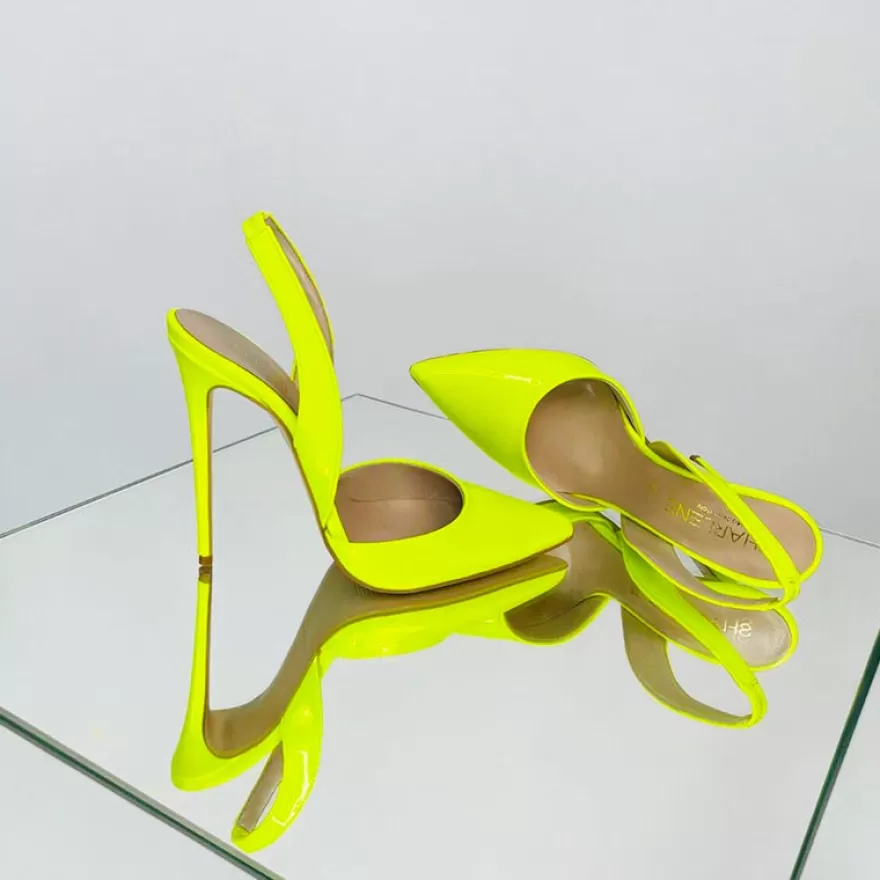 SHARLENE CALZATURE Sandals-Yellow Patent Leather Sandal - Cod. 21255 Giallo